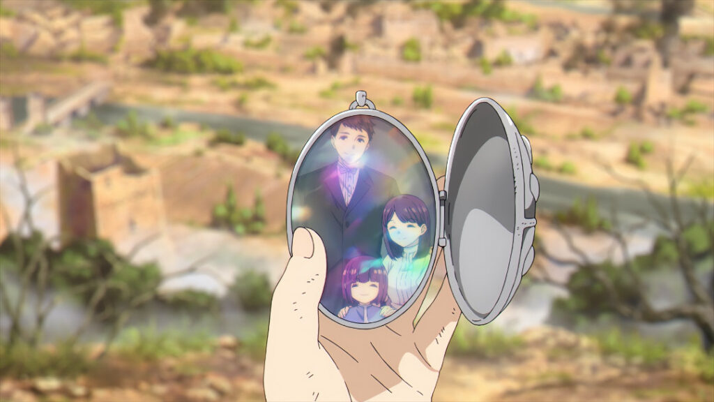 A photo of a little Fern with her parents. 